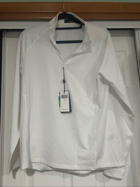 RLX Ralph Lauren White Women's Half-Zip Performance Top